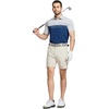 image:imageM MAELREG Golf Shirts for Men Dry Fit Performance Chest Print Color Block Moisture Wicking Casual Short Sleeve Polo ShirtsA Blue