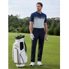 image:imageM MAELREG Golf Shirts for Men Dry Fit Performance Chest Print Color Block Moisture Wicking Casual Short Sleeve Polo ShirtsA BurgundyNavy