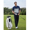 image:imageM MAELREG Golf Shirts for Men Dry Fit Performance Chest Print Color Block Moisture Wicking Casual Short Sleeve Polo ShirtsA Cranberry