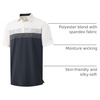 image:imageM MAELREG Golf Shirts for Men Dry Fit Performance Chest Print Color Block Moisture Wicking Casual Short Sleeve Polo ShirtsA Dark Grey