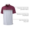 image:imageM MAELREG Golf Shirts for Men Dry Fit Performance Chest Print Color Block Moisture Wicking Casual Short Sleeve Polo ShirtsA Glacier Grey