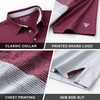 image:imageM MAELREG Golf Shirts for Men Dry Fit Performance Chest Print Color Block Moisture Wicking Casual Short Sleeve Polo ShirtsA Glacier Grey
