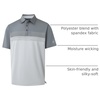 image:imageM MAELREG Golf Shirts for Men Dry Fit Performance Chest Print Color Block Moisture Wicking Casual Short Sleeve Polo ShirtsA GreyGlacier Grey