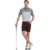 image:imageM MAELREG Golf Shirts for Men Dry Fit Performance Chest Print Color Block Moisture Wicking Casual Short Sleeve Polo ShirtsA GreyGlacier Grey