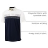 image:imageM MAELREG Golf Shirts for Men Dry Fit Performance Chest Print Color Block Moisture Wicking Casual Short Sleeve Polo ShirtsA Navy