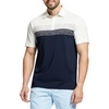image:imageM MAELREG Golf Shirts for Men Dry Fit Performance Chest Print Color Block Moisture Wicking Casual Short Sleeve Polo ShirtsA Navy