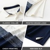 image:imageM MAELREG Golf Shirts for Men Dry Fit Performance Chest Print Color Block Moisture Wicking Casual Short Sleeve Polo ShirtsA Navy