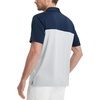 image:imageM MAELREG Golf Shirts for Men Dry Fit Performance Chest Print Color Block Moisture Wicking Casual Short Sleeve Polo ShirtsA NavyGlacier Grey