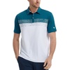 image:imageM MAELREG Golf Shirts for Men Dry Fit Performance Chest Print Color Block Moisture Wicking Casual Short Sleeve Polo ShirtsA TealWhite