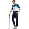 image:imageM MAELREG Golf Shirts for Men Dry Fit Performance Chest Print Color Block Moisture Wicking Casual Short Sleeve Polo ShirtsA TealWhite
