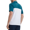 image:imageM MAELREG Golf Shirts for Men Dry Fit Performance Chest Print Color Block Moisture Wicking Casual Short Sleeve Polo ShirtsA TealWhite