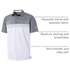 image:imageM MAELREG Golf Shirts for Men Dry Fit Performance Chest Print Color Block Moisture Wicking Casual Short Sleeve Polo ShirtsA White