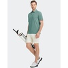 image:imageM MAELREG Golf Shirts for Men Dry Fit Performance Chest Print Color Block Moisture Wicking Casual Short Sleeve Polo ShirtsB Beryl Green