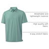image:imageM MAELREG Golf Shirts for Men Dry Fit Performance Chest Print Color Block Moisture Wicking Casual Short Sleeve Polo ShirtsB Beryl Green