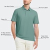 image:imageM MAELREG Golf Shirts for Men Dry Fit Performance Chest Print Color Block Moisture Wicking Casual Short Sleeve Polo ShirtsB Beryl Green