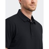 image:imageM MAELREG Golf Shirts for Men Dry Fit Performance Chest Print Color Block Moisture Wicking Casual Short Sleeve Polo ShirtsB Black