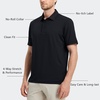 image:imageM MAELREG Golf Shirts for Men Dry Fit Performance Chest Print Color Block Moisture Wicking Casual Short Sleeve Polo ShirtsB Black