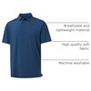 image:imageM MAELREG Golf Shirts for Men Dry Fit Performance Chest Print Color Block Moisture Wicking Casual Short Sleeve Polo ShirtsB Blue
