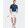 image:imageM MAELREG Golf Shirts for Men Dry Fit Performance Chest Print Color Block Moisture Wicking Casual Short Sleeve Polo ShirtsB Blue