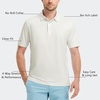 image:imageM MAELREG Golf Shirts for Men Dry Fit Performance Chest Print Color Block Moisture Wicking Casual Short Sleeve Polo ShirtsB Cream