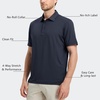 image:imageM MAELREG Golf Shirts for Men Dry Fit Performance Chest Print Color Block Moisture Wicking Casual Short Sleeve Polo ShirtsB Dark Grey