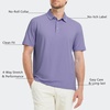 image:imageM MAELREG Golf Shirts for Men Dry Fit Performance Chest Print Color Block Moisture Wicking Casual Short Sleeve Polo ShirtsB Lavender