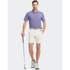 image:imageM MAELREG Golf Shirts for Men Dry Fit Performance Chest Print Color Block Moisture Wicking Casual Short Sleeve Polo ShirtsB Lavender