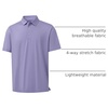 image:imageM MAELREG Golf Shirts for Men Dry Fit Performance Chest Print Color Block Moisture Wicking Casual Short Sleeve Polo ShirtsB Lavender