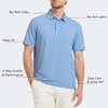 image:imageM MAELREG Golf Shirts for Men Dry Fit Performance Chest Print Color Block Moisture Wicking Casual Short Sleeve Polo ShirtsB Light Blue