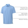image:imageM MAELREG Golf Shirts for Men Dry Fit Performance Chest Print Color Block Moisture Wicking Casual Short Sleeve Polo ShirtsB Light Blue