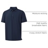 image:imageM MAELREG Golf Shirts for Men Dry Fit Performance Chest Print Color Block Moisture Wicking Casual Short Sleeve Polo ShirtsB Navy