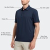 image:imageM MAELREG Golf Shirts for Men Dry Fit Performance Chest Print Color Block Moisture Wicking Casual Short Sleeve Polo ShirtsB Navy