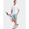 image:imageM MAELREG Golf Shirts for Men Dry Fit Performance Chest Print Color Block Moisture Wicking Casual Short Sleeve Polo ShirtsB White