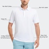 image:imageM MAELREG Golf Shirts for Men Dry Fit Performance Chest Print Color Block Moisture Wicking Casual Short Sleeve Polo ShirtsB White
