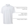 image:imageM MAELREG Golf Shirts for Men Dry Fit Performance Chest Print Color Block Moisture Wicking Casual Short Sleeve Polo ShirtsB White