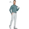 image:imageM MAELREG Golf Shirts for Men Dry Fit Performance Lightweight Heather Contrast Collar Mens Polo Shirts Short and Long SleeveAqua Heather