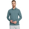 image:imageM MAELREG Golf Shirts for Men Dry Fit Performance Lightweight Heather Contrast Collar Mens Polo Shirts Short and Long SleeveAqua Heather