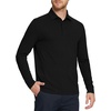 image:imageM MAELREG Golf Shirts for Men Dry Fit Performance Lightweight Heather Contrast Collar Mens Polo Shirts Short and Long SleeveBlack