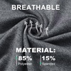 image:imageM MAELREG Golf Shirts for Men Dry Fit Performance Lightweight Heather Contrast Collar Mens Polo Shirts Short and Long SleeveBlack Grey Heather