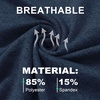 image:imageM MAELREG Golf Shirts for Men Dry Fit Performance Lightweight Heather Contrast Collar Mens Polo Shirts Short and Long SleeveCobalt Heather