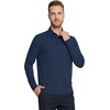 image:imageM MAELREG Golf Shirts for Men Dry Fit Performance Lightweight Heather Contrast Collar Mens Polo Shirts Short and Long SleeveCobalt Heather