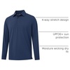 image:imageM MAELREG Golf Shirts for Men Dry Fit Performance Lightweight Heather Contrast Collar Mens Polo Shirts Short and Long SleeveCobalt Heather