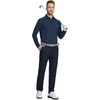 image:imageM MAELREG Golf Shirts for Men Dry Fit Performance Lightweight Heather Contrast Collar Mens Polo Shirts Short and Long SleeveCobalt Heather