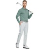 image:imageM MAELREG Golf Shirts for Men Dry Fit Performance Lightweight Heather Contrast Collar Mens Polo Shirts Short and Long SleeveDark Green Heather