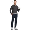 image:imageM MAELREG Golf Shirts for Men Dry Fit Performance Lightweight Heather Contrast Collar Mens Polo Shirts Short and Long SleeveDark Grey Heather