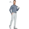 image:imageM MAELREG Golf Shirts for Men Dry Fit Performance Lightweight Heather Contrast Collar Mens Polo Shirts Short and Long SleeveDemin Blue Heather