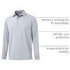 image:imageM MAELREG Golf Shirts for Men Dry Fit Performance Lightweight Heather Contrast Collar Mens Polo Shirts Short and Long SleeveFaded Denim Heather
