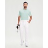 image:imageM MAELREG Golf Shirts for Men Dry Fit Performance Lightweight Heather Contrast Collar Mens Polo Shirts Short and Long SleeveLight Green Heather Short