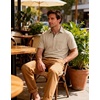 image:imageM MAELREG Golf Shirts for Men Dry Fit Performance Lightweight Heather Contrast Collar Mens Polo Shirts Short and Long SleeveLight Khaki Heather Short