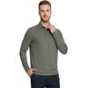 image:imageM MAELREG Golf Shirts for Men Dry Fit Performance Lightweight Heather Contrast Collar Mens Polo Shirts Short and Long SleeveOlive Green Heather